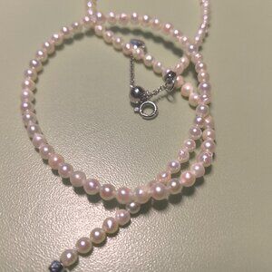 Natural keshi pearl necklace